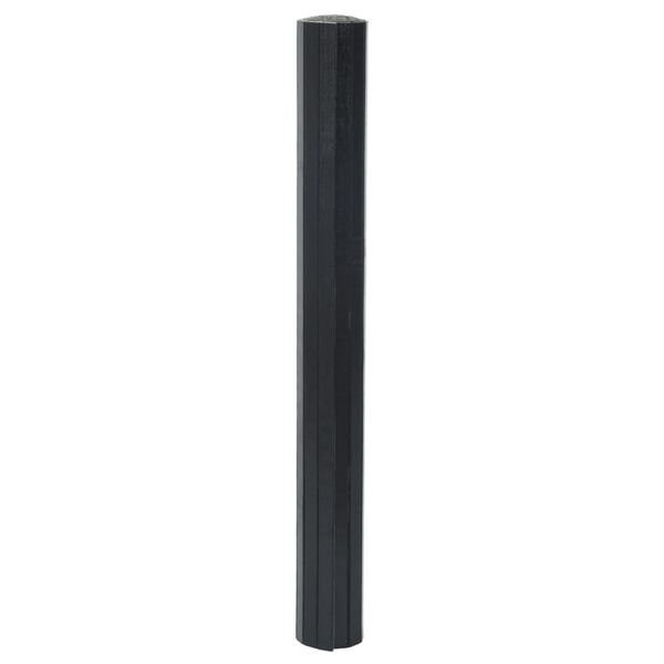 vidaXL Tapis rectangulaire noir 70x100 cm bambou