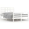 vidaXL Cadre de lit sans matelas blanc bois massif 140x200 cm
