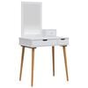 vidaXL Ensemble de Coiffeuse FAUSKE 3 pc Blanc 76 x 50 x 143 cm