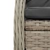 vidaXL Ensemble &agrave; manger de jardin et coussins 7 pcs gris clair rotin