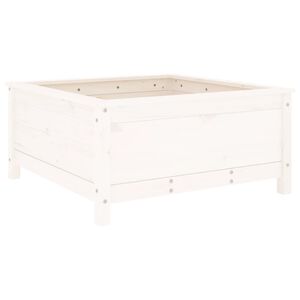 vidaXL Jardini&egrave;re blanc 82,5x82,5x39 cm bois massif de pin