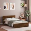 vidaXL Cadre de lit sans matelas ch&ecirc;ne marron 135x190 cm
