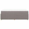vidaXL Sommier &agrave; lattes de lit avec matelas Taupe 120x200 cm Tissu