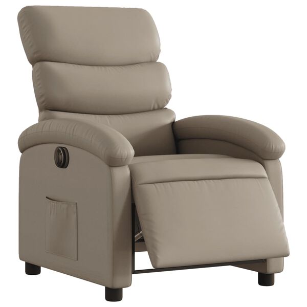 vidaXL Fauteuil inclinable &eacute;lectrique Cappuccino Similicuir
