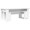 vidaXL Ensemble de tables basses 2 pcs Blanc Bois d'ing&eacute;nierie