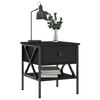 vidaXL Tables de chevet 2 pcs noir 40x42x45 cm bois d&rsquo;ing&eacute;nierie