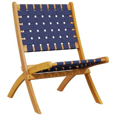 vidaXL Chaises de jardin pliantes lot de 2 bois d'acacia solide tissu