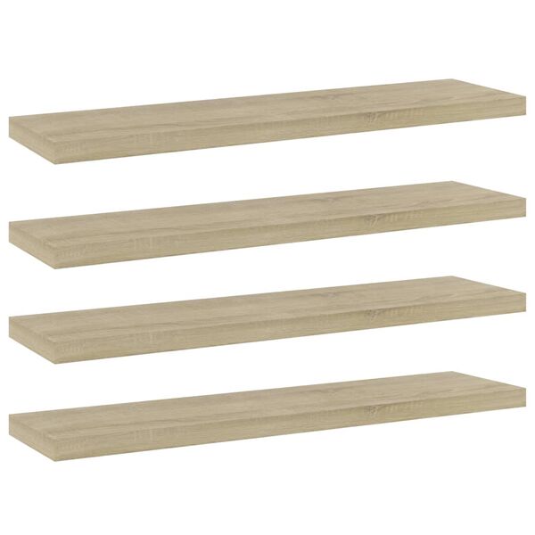 vidaXL Panneau de biblioth&egrave;que 4 pcs ch&ecirc;ne sonoma bois d&rsquo;ing&eacute;nierie