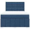 vidaXL Sommier &agrave; lattes de lit avec matelas Bleu 160x200 cm Tissu
