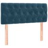 vidaXL T&ecirc;te de lit Bleu fonc&eacute; 100x7x78/88 cm Velours