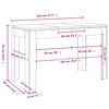 vidaXL Table &agrave; manger Blanc brillant 120x60x76 cm Bois d'ing&eacute;nierie
