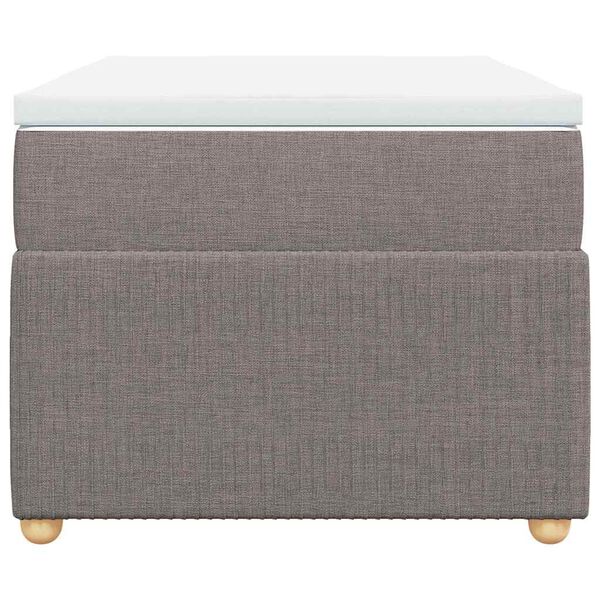 vidaXL Sommier &agrave; lattes de lit avec matelas Taupe 100x200 cm Tissu
