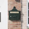 vidaXL Bo&icirc;te aux lettres murale Vert 40,5 x 16 x 45 cm Aluminium coul&eacute;