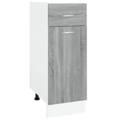 vidaXL Armoire de plancher à tiroir Sonoma gris 30x46x81,5 cm