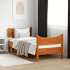 vidaXL Cadre de lit sans matelas cire marron 90x200 cm bois pin massif