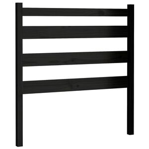 vidaXL T&ecirc;te de lit Noir 96x4x100 cm Bois massif de pin