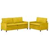vidaXL Ensemble de Canap&eacute;s 2 pc Jaune Velours