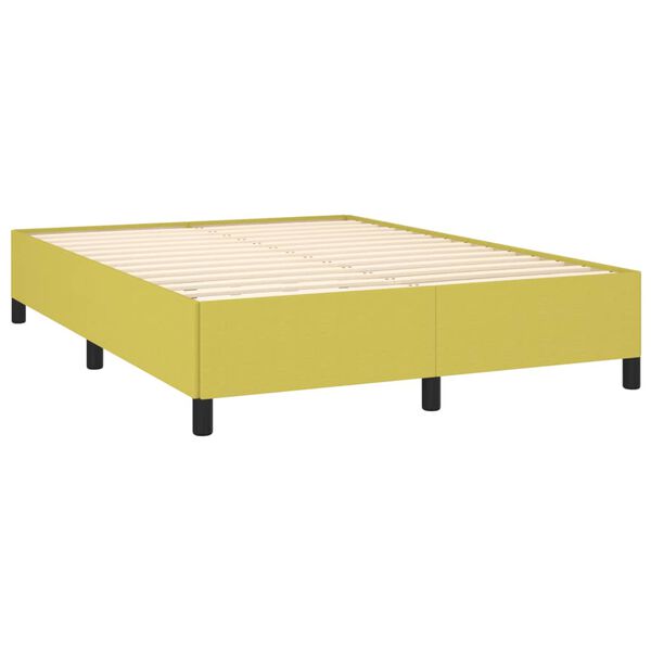 vidaXL Cadre de lit sans matelas vert 140x190 cm tissu