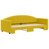 vidaXL Lit de jour avec lit gigogne jaune 80x200 cm velours