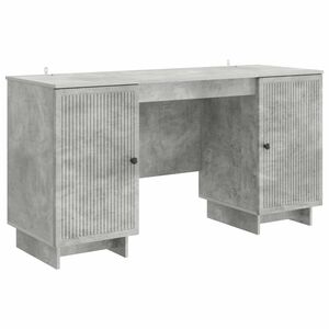 vidaXL Bureau Gris b&eacute;ton Bois d'ing&eacute;nierie 142,5 x 50 x 75 cm