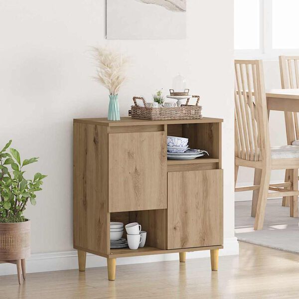 vidaXL Buffet ch&ecirc;ne artisanal 35 x 60 x 70 cm Bois d'ing&eacute;nierie