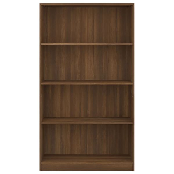 vidaXL Biblioth&egrave;que 4 niveaux Ch&ecirc;ne marron 80x24x142cm Bois ing&eacute;nierie
