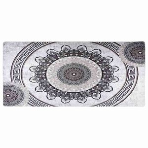 vidaXL Tapis lavable 80x300 cm noir et gris