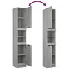 vidaXL Ensemble d'armoires de salle de bain 3 pcs sonoma gris