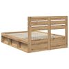 vidaXL Cadre de lit Ch&ecirc;ne artisan 150 x 200 cm Pin massif