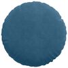 vidaXL Coussins de si&egrave;ge 2 pcs Bleu &Oslash; 40 x 13 cm Velours