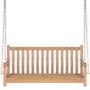 vidaXL Balancelle avec coussin rouge 120 cm Bois de teck solide