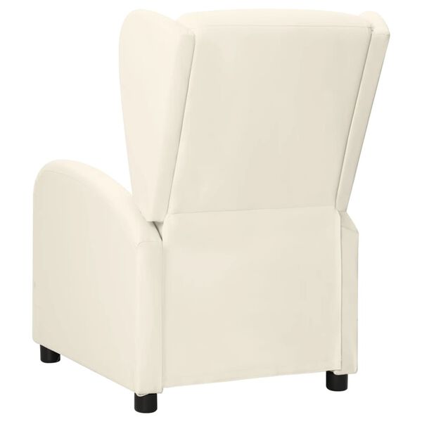 vidaXL Fauteuil inclinable Cr&egrave;me Similicuir
