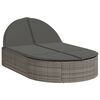 vidaXL Chaise longue double avec coussins gris r&eacute;sine tress&eacute;e