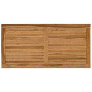 vidaXL Plateau de table Rectangulaire Bois de teck massif Naturel