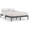 vidaXL Cadre de lit sans matelas gris bois massif