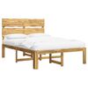 vidaXL Cadre de lit double avec t&ecirc;te de lit ROSTOCK Blanc 120 x 190 cm