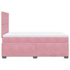 vidaXL Sommier &agrave; lattes de lit avec matelas Rose 120x200 cm Velours