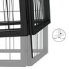 vidaXL Parc pour chien 24panneaux Noir 50x100cm Acier enduit de poudre