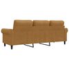 vidaXL Canap&eacute; &agrave; 3 places Marron 180 cm Velours