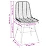 vidaXL Chaise de salle &agrave; manger 2 pcs Noir 44 x 47 x 85 cm