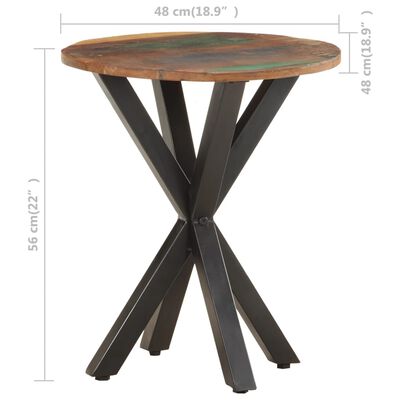 vidaXL Table d'appoint 48x48x56 cm Bois de récupération massif