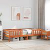 vidaXL Cadre de lit sans matelas cire marron 80x200 cm bois pin massif