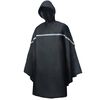 Willex Poncho de pluie avec capuche Taille unique Noir