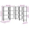 vidaXL &Eacute;tag&egrave;res de rangement &agrave; 4 niveaux 4 pcs acier bois d'ing&eacute;nierie