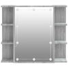 vidaXL Armoire à miroir avec LED Sonoma gris 70x16,5x60 cm