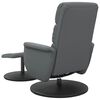vidaXL Fauteuil inclinable avec repose-pied gris similicuir