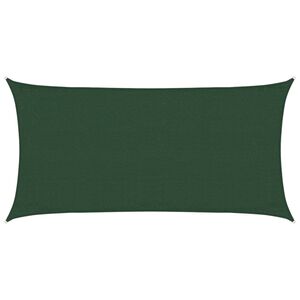 vidaXL Voile d'ombrage 160 g/m&sup2; Vert fonc&eacute; 3x6 m PEHD