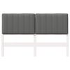 vidaXL T&ecirc;te de lit capitonn&eacute;e Blanc et gris clair 140 cm Pin massif