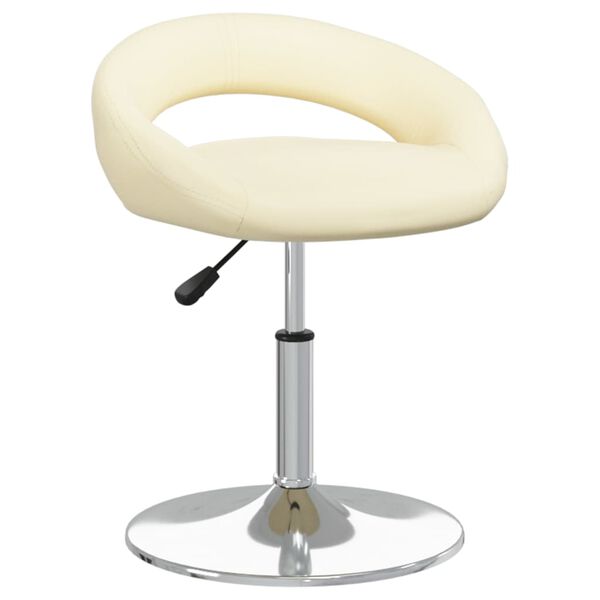 vidaXL Chaises pivotantes &agrave; manger lot de 4 cr&egrave;me similicuir