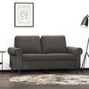vidaXL Canap&eacute; &agrave; 2 places Gris fonc&eacute; 120 cm Velours
